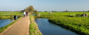 fietsen polder panorama